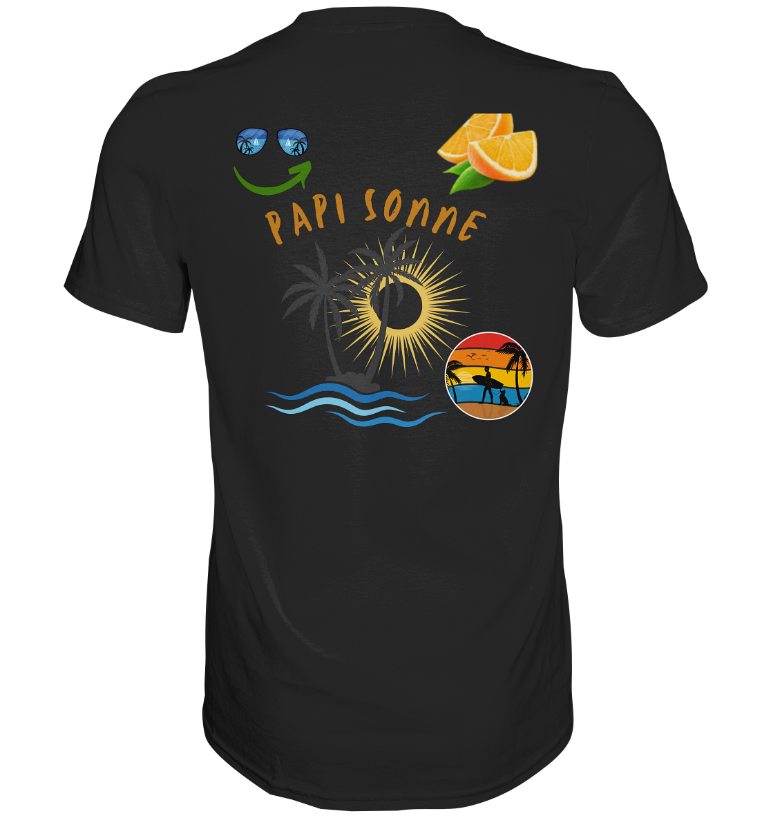 Papi Sonne - Summer Vipes, versch. Farben, - Premium Shirt