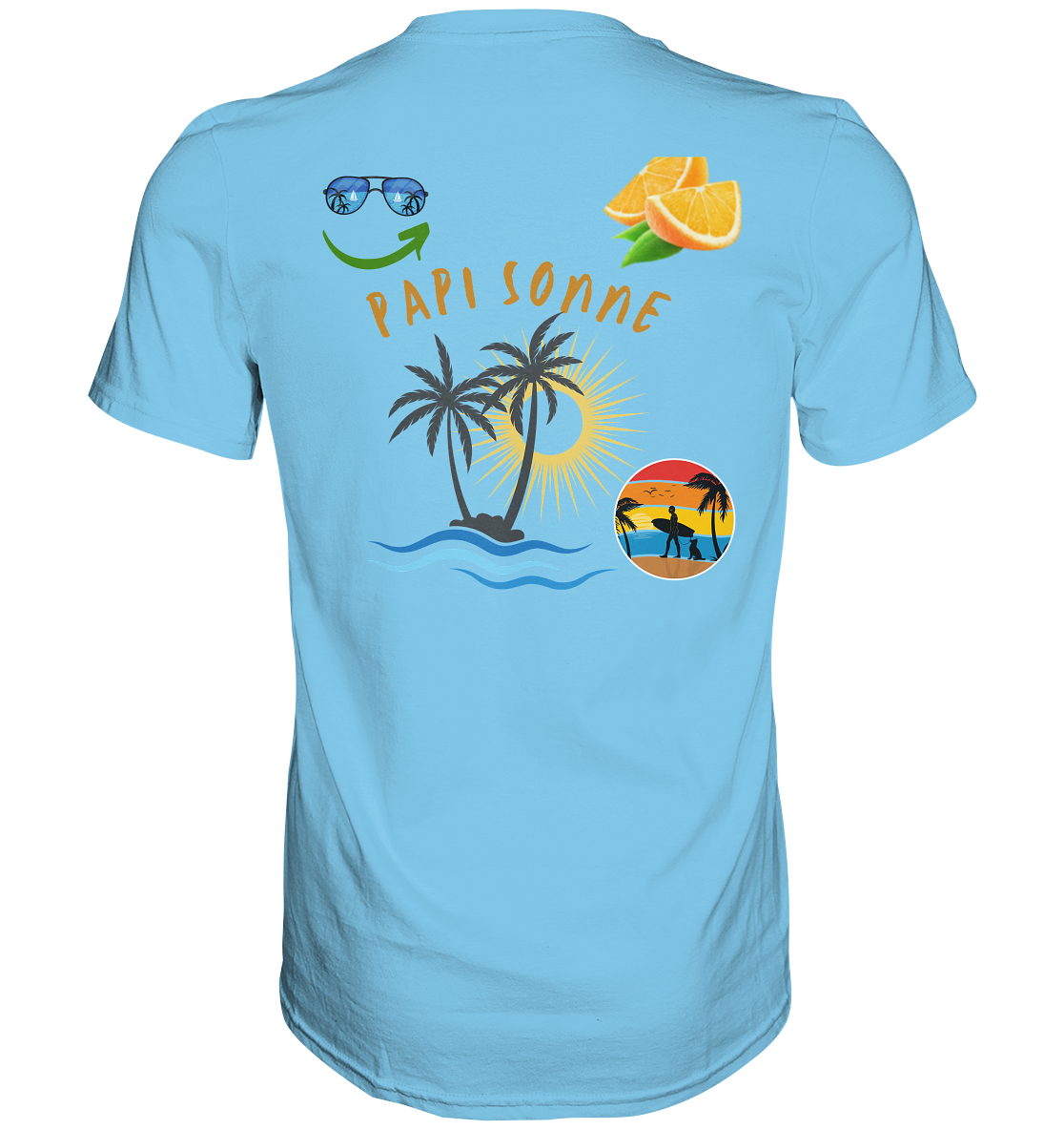 Papi Sonne - Summer Vipes, versch. Farben, - Premium Shirt