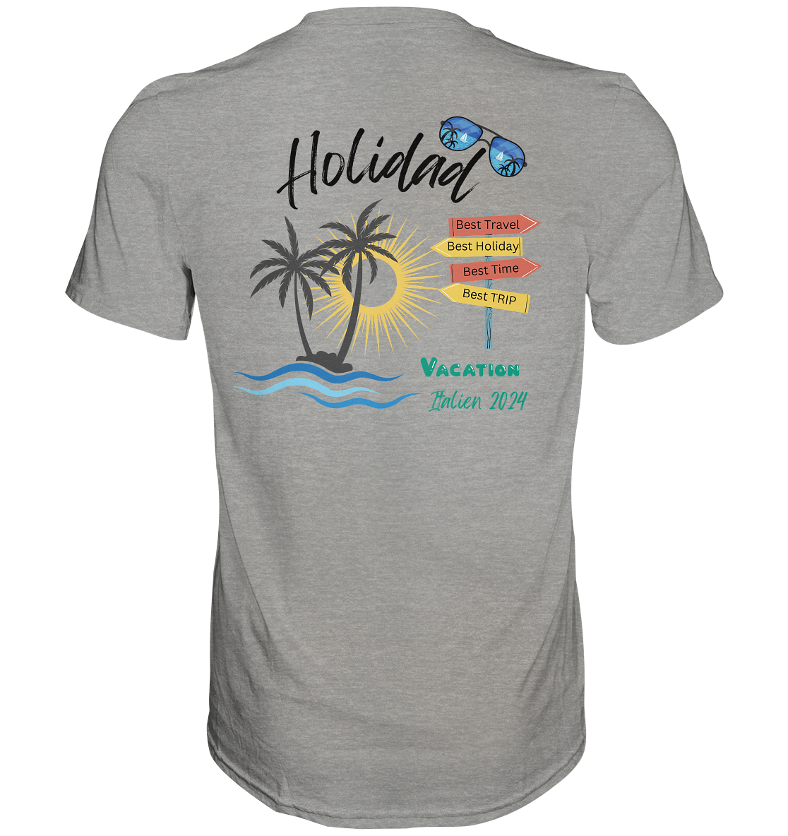 Holidad, Datum und Reiseziel personalisierbar - Premium Shirt