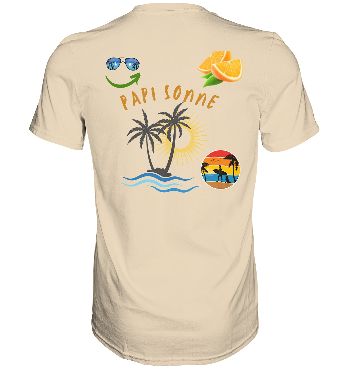 Papi Sonne - Summer Vipes, versch. Farben, - Premium Shirt