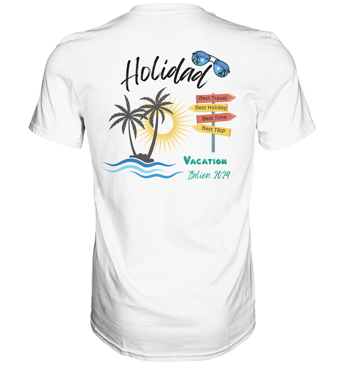 Holidad, Datum und Reiseziel personalisierbar - Premium Shirt