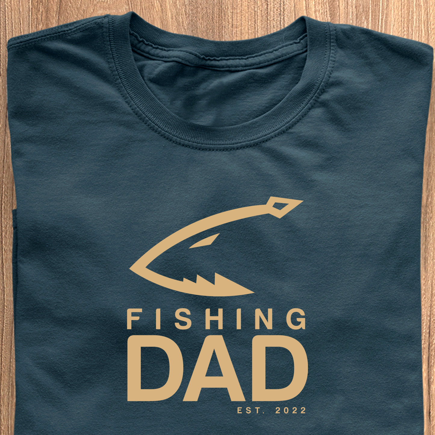 Fishing Dad T-Shirt - datum gepersonaliseerd