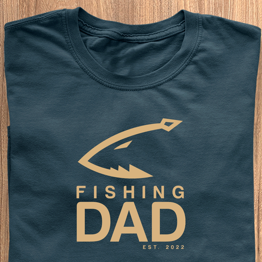 Fishing Dad T-shirt - Dato Personlig