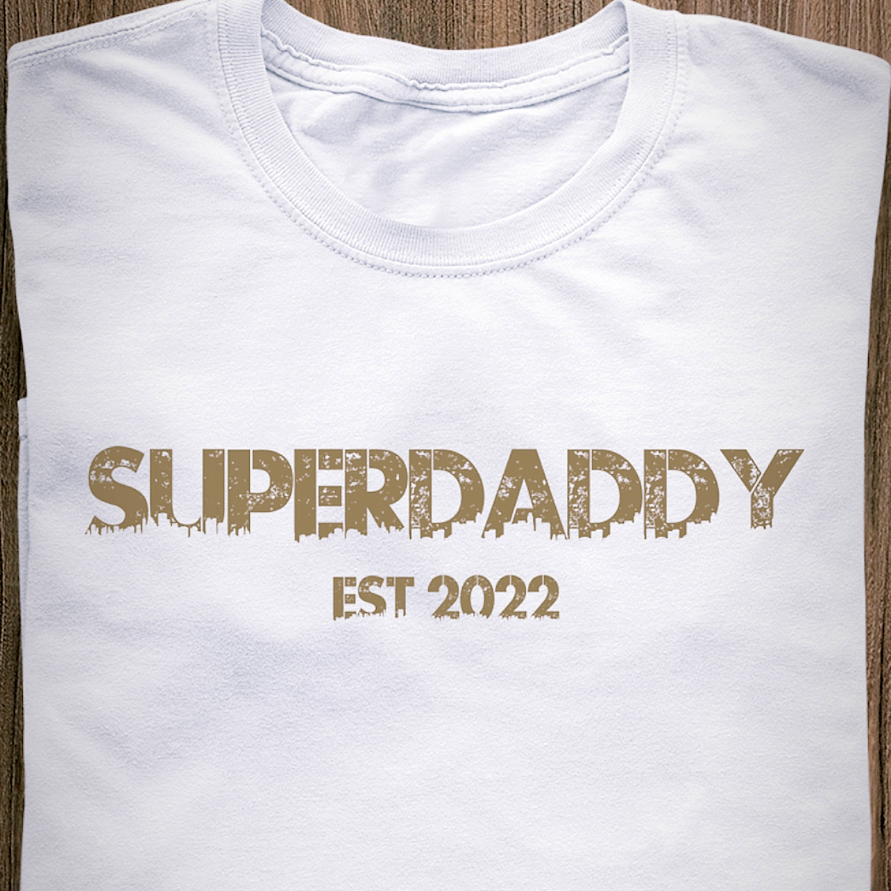 Superdaddy T-Shirt - Datum personaliséiert