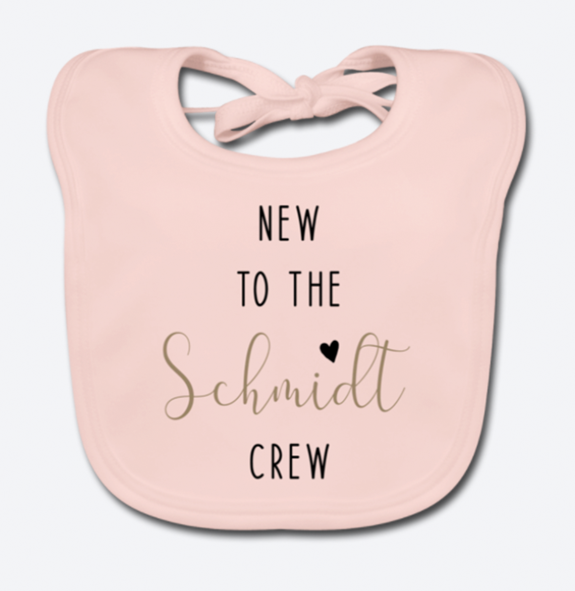 New to the "Familienname" Crew - Baby Bio-Lätzchen - Name personalisiert